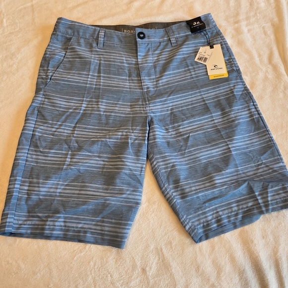 ‼️3/$30‼️Rip Curl All Time Cargo Board Shorts Size 32 Swim Trunks Blue Surfing - Picture 1 of 13
